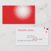 赤くモダンな名刺 名刺 (正面/裏面)