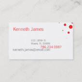 赤くモダンな名刺 名刺 (裏面)