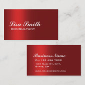 赤くモダンな専門のエレガントでシンプルな平野 名刺 (正面/裏面)
