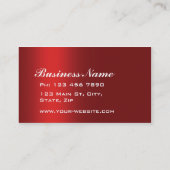 赤くモダンな専門のエレガントでシンプルな平野 名刺 (裏面)