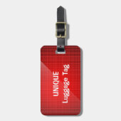 赤くユニークでパーソナライズな荷物のラベル ラゲッジタグ (正面縦)
