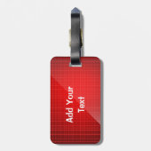 赤くユニークでパーソナライズな荷物のラベル ラゲッジタグ (裏面縦)