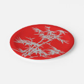 赤く中国のなディナー・パーティの中国のなタケ ペーパープレート (アングル)