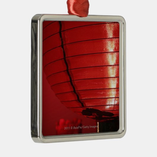 赤く中国のなランタン メタルオーナメント (右)