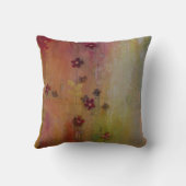 赤く及び白いデイジーの枕 クッション (裏面)