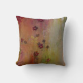 赤く及び白いデイジーの枕 クッション (正面)