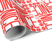 赤く及び白いニースのクリスマス ラッピングペーパー (ロールコーナー)