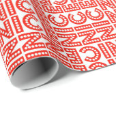 赤く及び白いニースのクリスマス ラッピングペーパー (ロールコーナー)