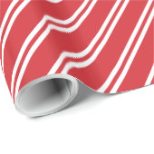赤く及び白いペパーミントは包装紙を縞で飾ります ラッピングペーパー (ロールコーナー)