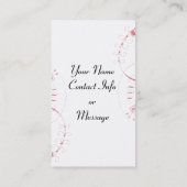 赤く及び白い名刺のヴィンテージのフランス語Toile 名刺 (裏面)