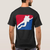 赤く及び青のスキューバワイシャツ Tシャツ (裏面)