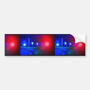 赤く及び青の警察ライト バンパーステッカー