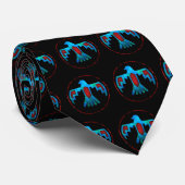 赤く及び青の雷鳥のタイ ネクタイ (ロール)