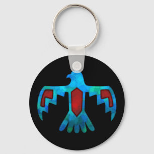 赤く及び青の雷鳥Keychain キーホルダー