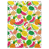赤く及び黄色のトロピカル・フルーツパターン クリップボード (裏面)
