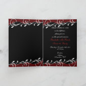 赤く及び黒いシマウマの菓子16の誕生日の写真カード 招待状 (内部)