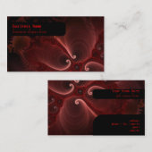 赤く及び黒いフラクタルの渦巻 名刺 (正面/裏面)