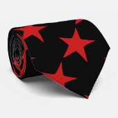 赤く及び黒い星のデザインはタイに人を配置しました ネクタイ (ロール)