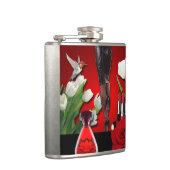 赤く及び黒くガーリーなファッション フラスク (右)