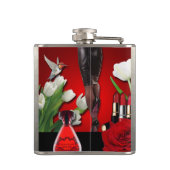 赤く及び黒くガーリーなファッション フラスク (裏面)