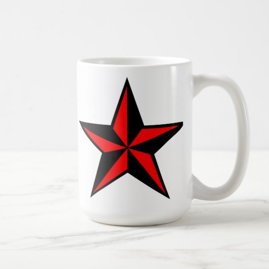赤く及び黒く航海のな星のマグ コーヒーマグカップ (右)