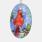 赤く基本的なオーナメント セラミックオーナメント (左)