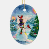 赤く基本的なオーナメント セラミックオーナメント (裏面)