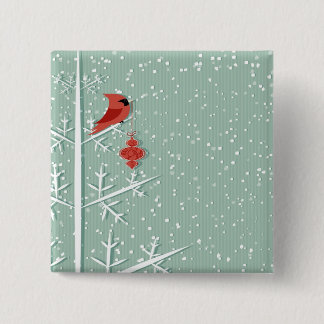 赤く基本的なボタン 缶バッジ