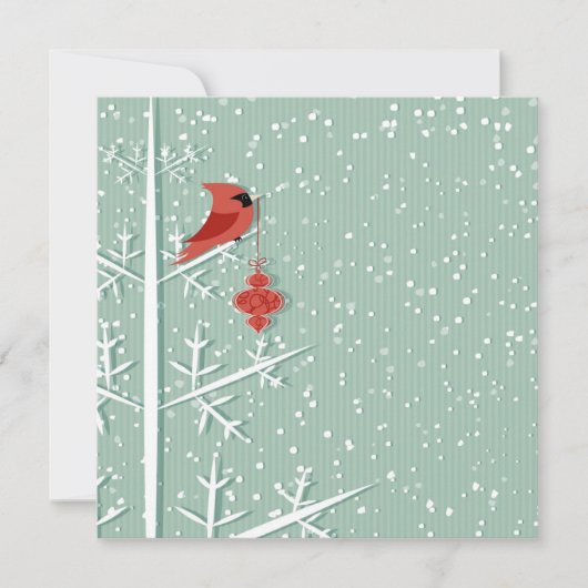 赤く基本的な招待状 招待状 (正面)