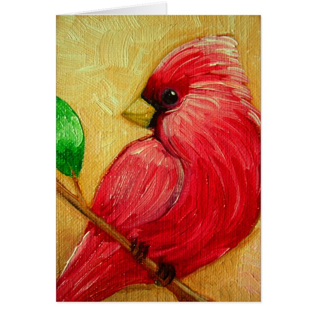 赤く基本的な油絵はカードをカスタマイズ (正面)