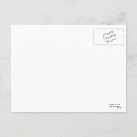 赤く基本的な鳥のクリスマスの郵便はがき シーズンポストカード (裏面)