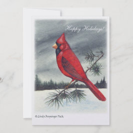 赤く基本的な鳥の雪 招待状