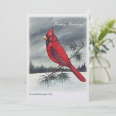 赤く基本的な鳥の雪 招待状 (スタンド正面)
