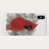 赤く基本的な鳥のiPhone Xの箱 Case-Mate iPhoneケース (裏面(横))