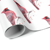 赤く基本的な鳥 ラッピングペーパー (ロールコーナー)