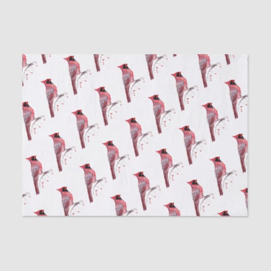 赤く基本的な鳥 薄葉紙 (正面)