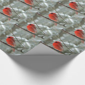 赤く基本的な(冬)包装紙 ラッピングペーパー (角)