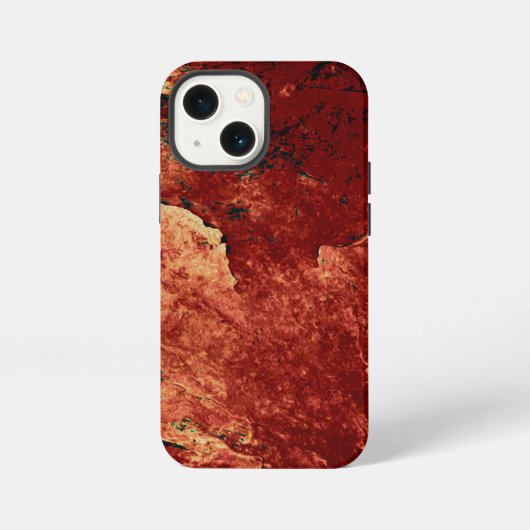 赤く塗られた岩 iPhoneケース (裏面)