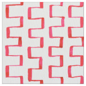 赤く幾何学的で色彩の鮮やかなパターン生地 ファブリック (クローズアップ)