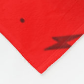 赤く抜け目がないフリースブランケット フリースブランケット (角)