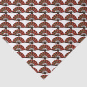 赤く日本ので旧式なファン 薄葉紙 (詳細)