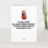 赤く暗く空白のなカードの女性 シーズンカード (裏面)