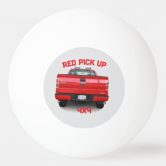 赤く染まる 卓球ボール (裏面)