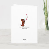 赤く滑らかなダックスフントの母の日のハート カード (裏面)