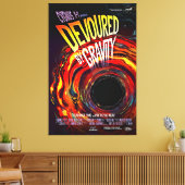 赤く燃える火の中のブラックホール キャンバスプリント (インサイチュ (リビング))