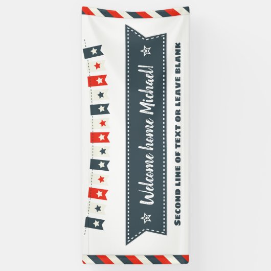 赤く白いおよびブルースターは7月第4起点に歓迎します 横断幕 (縦)