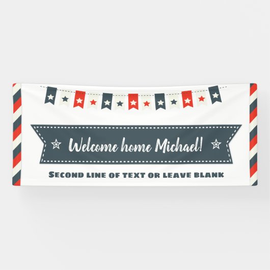 赤く白いおよびブルースターは7月第4起点に歓迎します 横断幕 (横)