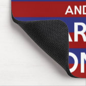 赤く白いおよび青い縞 マウスパッド (コーナー)