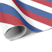 赤く白いおよび青い縞 ラッピングペーパー (ロールコーナー)