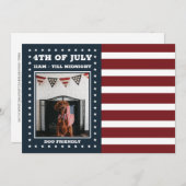 赤く白いおよび青|の写真|米国は7月第4印を付けます 招待状 (正面/裏面)